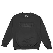 Load image into Gallery viewer, Burnday Embossed Crewneck &lt;br&gt;&lt;i&gt;Black&lt;/i&gt;