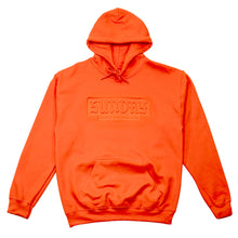 Load image into Gallery viewer, Burnday Embossed Hoody &lt;br&gt;&lt;i&gt;Orange&lt;/i&gt;