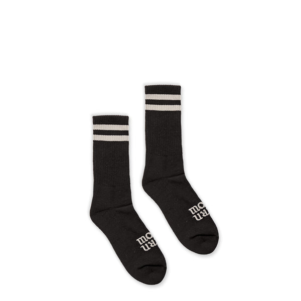 Classic Stripe Logo Socks <br><i>Black / Bone</i>