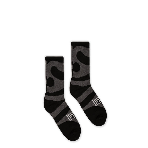 Tiger Stripe Logo Socks <br><i>Grey / Black</i>