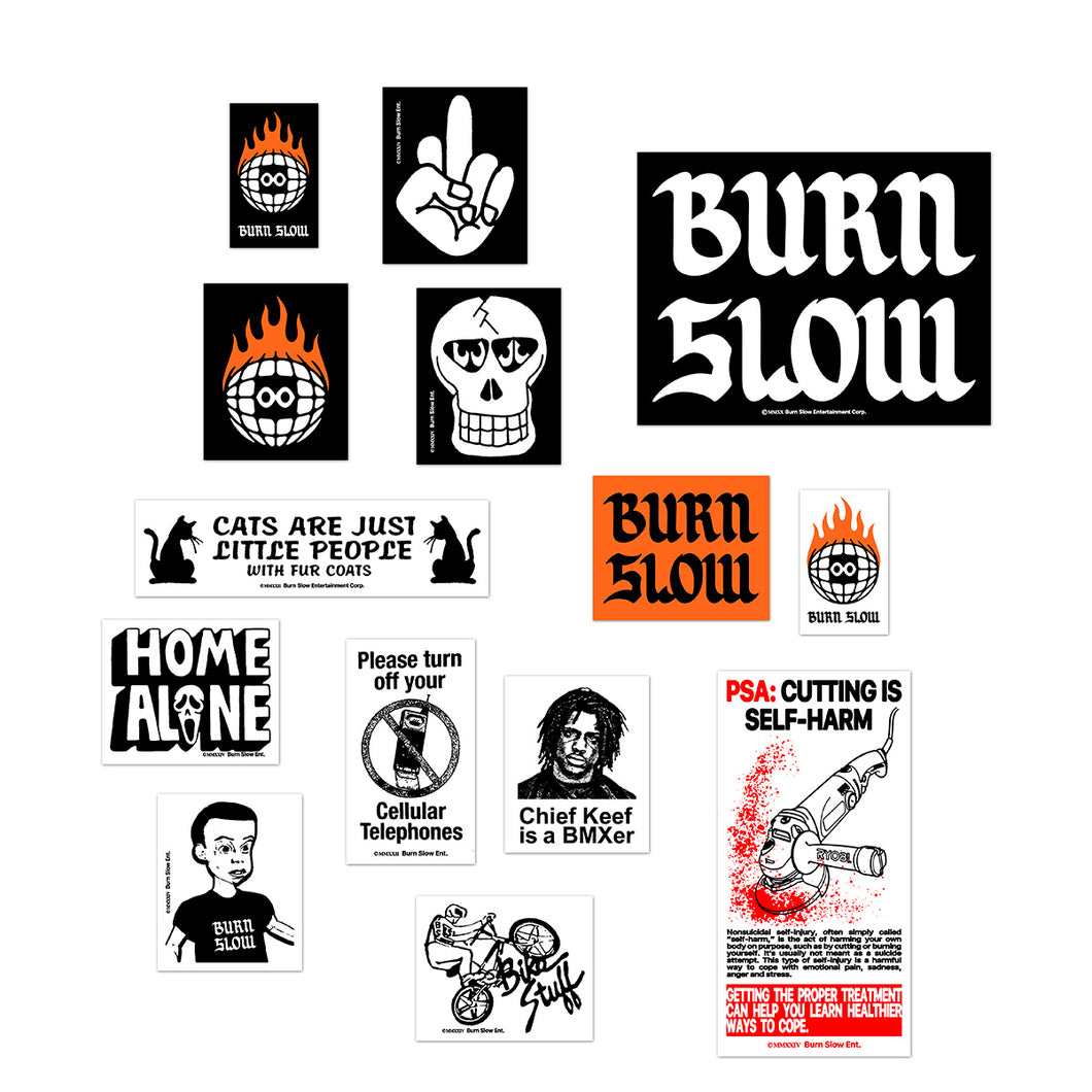 Burn Slow Sticker Pack