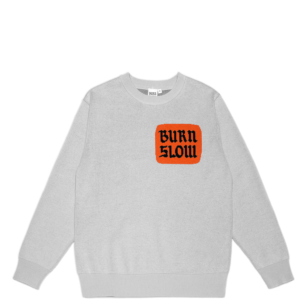 Corp Logo Knit Sweater <br><i>Light Grey</i>
