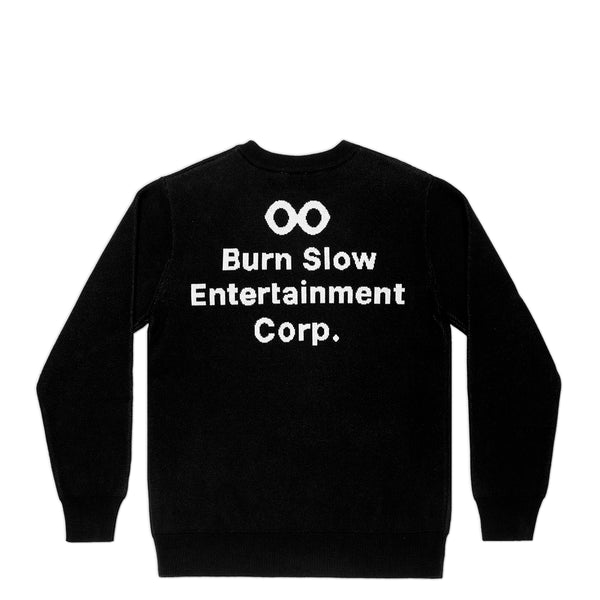 Corp Logo Knit Sweater <br><i>Black</i>