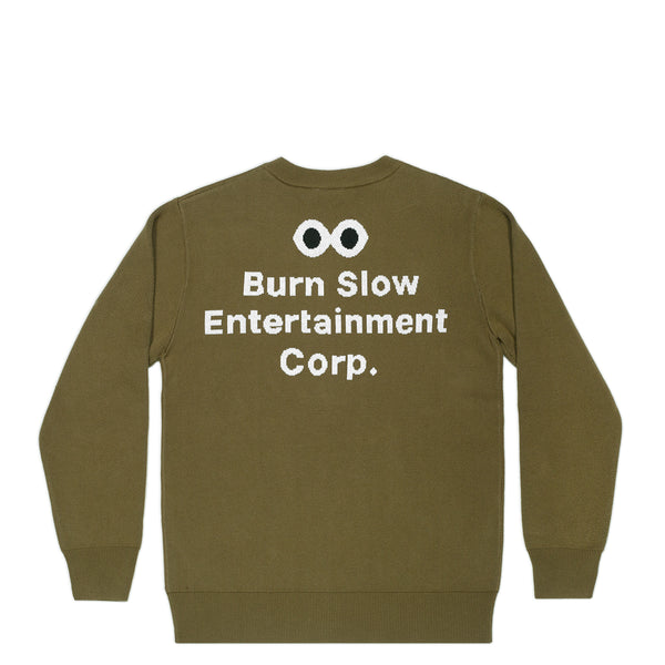 Corp Logo Knit Sweater <br><i>Army Green</i>
