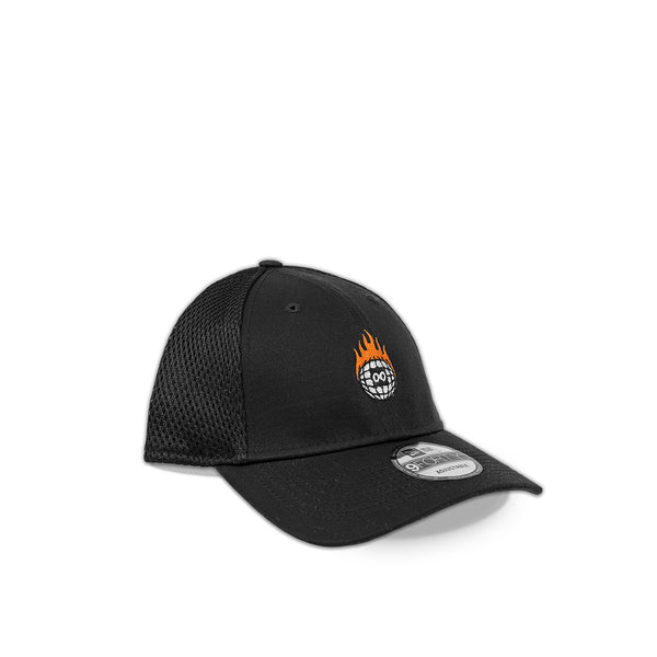 Globe Logo Mesh Hat <br><i>Black</i>