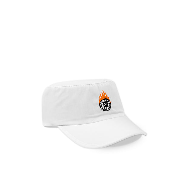 Globe Logo Hat <br><i>White Painter</i>