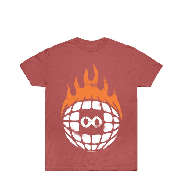 Globe Stencil T-shirt <br><i>Rust</i>